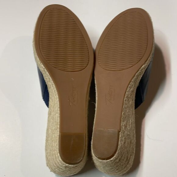 Trotters Women’s Colony Espadrille Slide Wedge Sandal Navy Blue Sz 9N - Picture 9 of 11